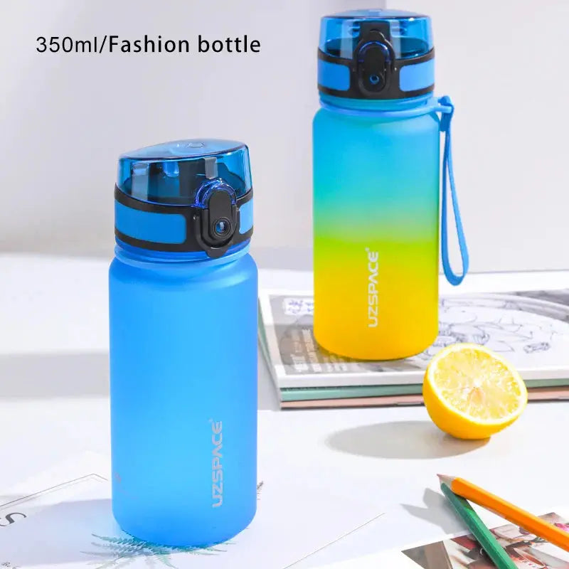 350ML Sport Water Bottle With Time Marker Girl Kids Portable