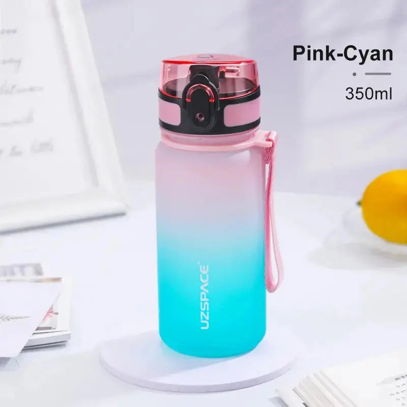 350ML Sport Water Bottle With Time Marker Girl Kids Portable Leakproof Eco-friendly No Smell Tritan Plastic Drinkware