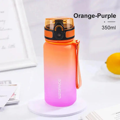 350ML Sport Water Bottle With Time Marker Girl Kids Portable Leakproof Eco-friendly No Smell Tritan Plastic Drinkware