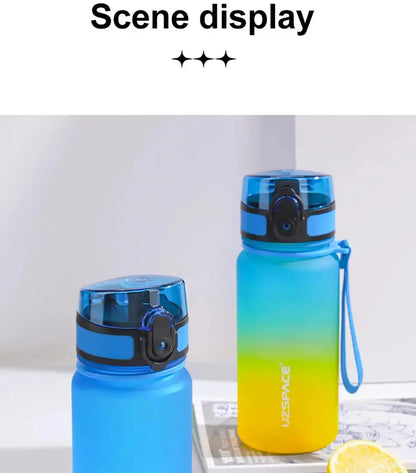 350ML Sport Water Bottle With Time Marker Girl Kids Portable Leakproof Eco-friendly No Smell Tritan Plastic Drinkware