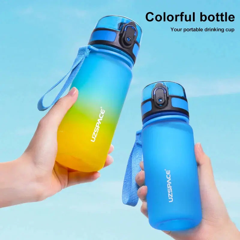 350ML Sport Water Bottle With Time Marker Girl Kids Portable