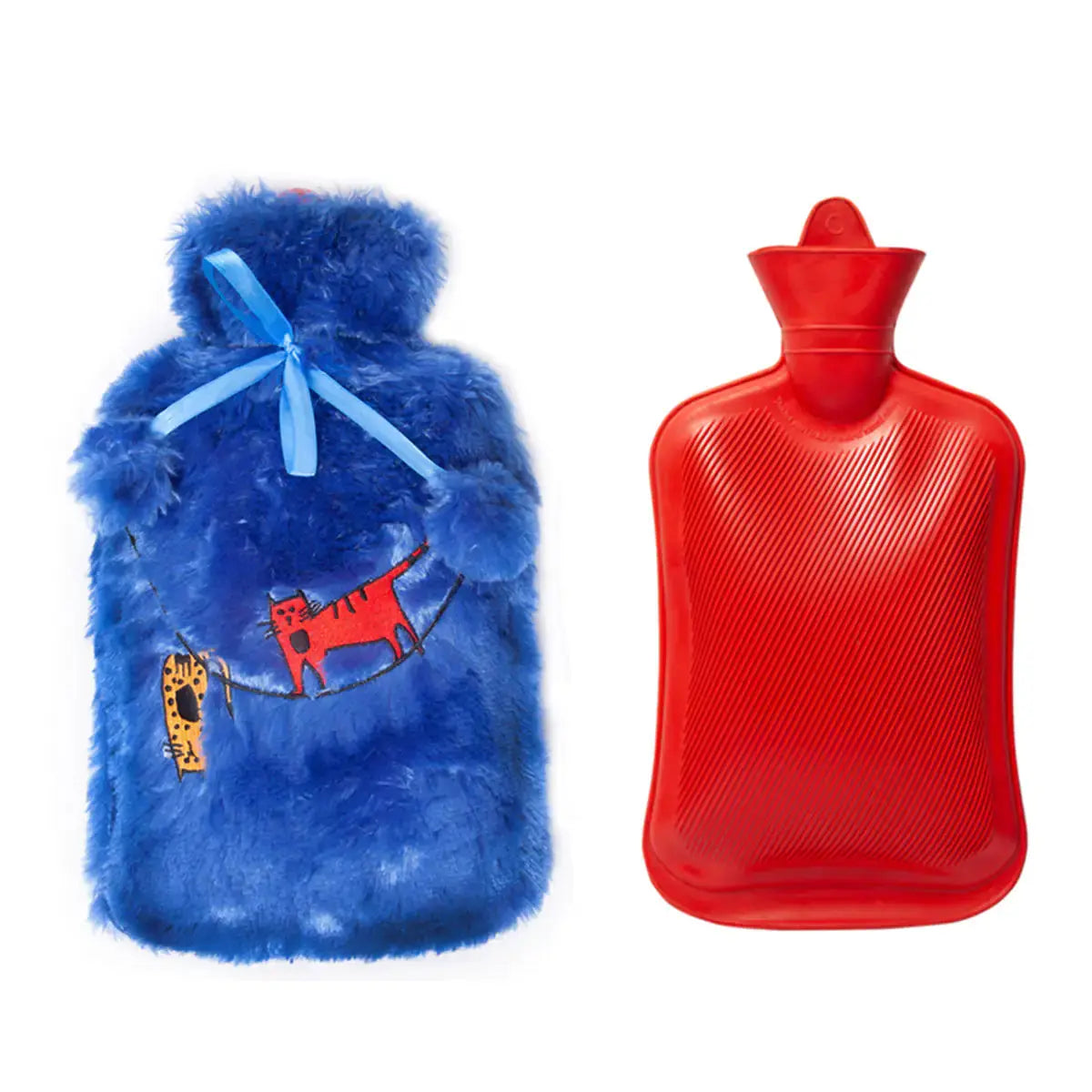 Biggdesign Cats Blue Hot Water Bottle - Kids water bottles 