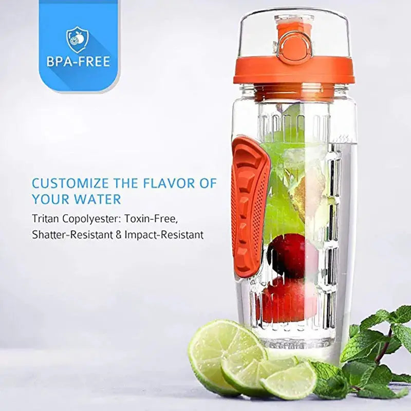 32 OZ Fruit Infuser Water Bottle - Kids water bottles 