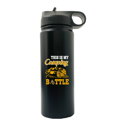 This Is My Camping 20oz Insulated Stainless Steel Vacuum Sport Water Bottle Kids water bottles 68.58 Kids water bottles Black