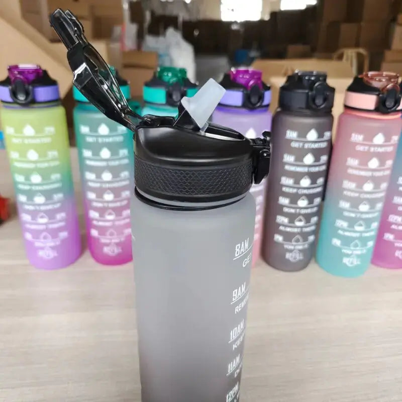 1 Liter Water Bottle Motivational Sport Water Bottle Leakproof - Kids water bottles 