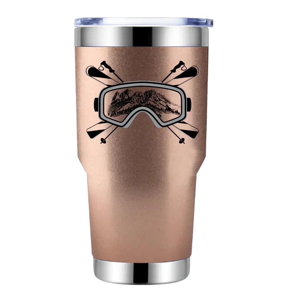 Ski Goggles 30oz Double Wall Stainless Steel Water Tumbler - Kids water bottles 