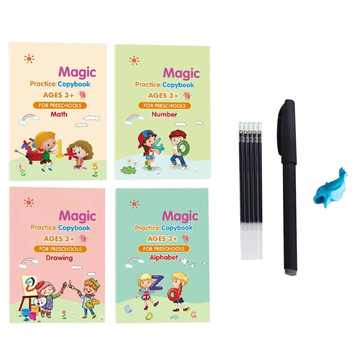 Children's Handwriting Tracing Book Set with Magic Practice Copybook and Pen Kids water bottles 22.00 Kids water bottles Set-9-5.12x7.48-Inches