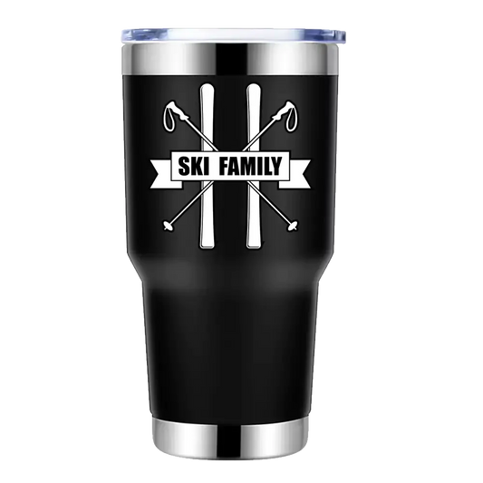 Ski Family 30oz Double Wall Stainless Steel Water Tumbler - Kids water bottles 