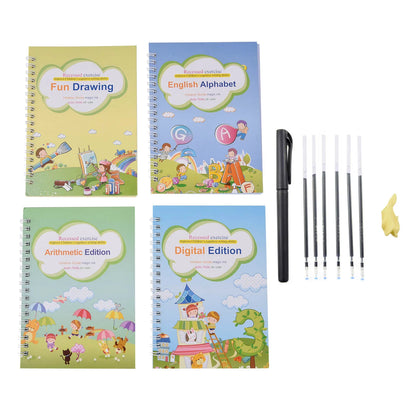 Children's Handwriting Tracing Book Set with Magic Practice Copybook and Pen Kids water bottles 22.00 Kids water bottles Set-7-5.12x7.48-Inches