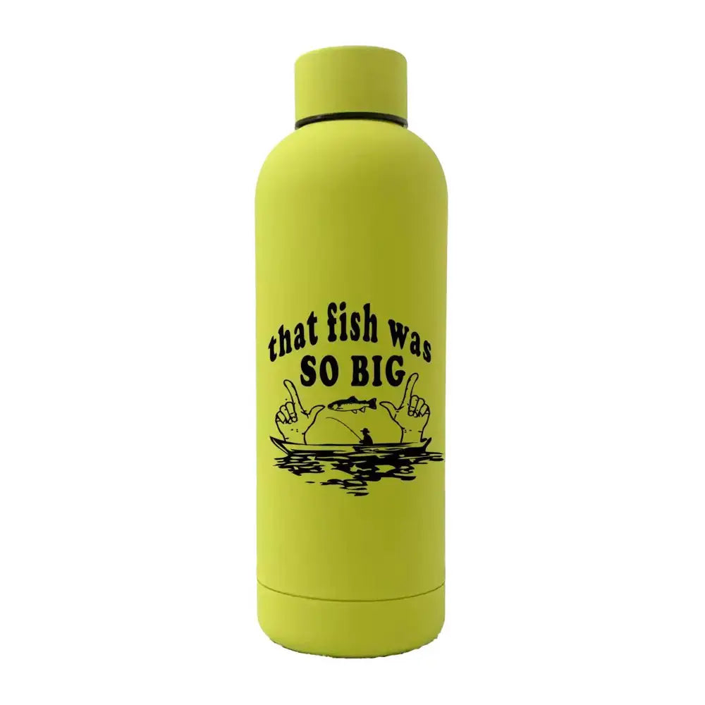 That Fish Was So Big 17oz Stainless Rubberized Water Bottle Kids water bottles 101.05 Kids water bottles Lime