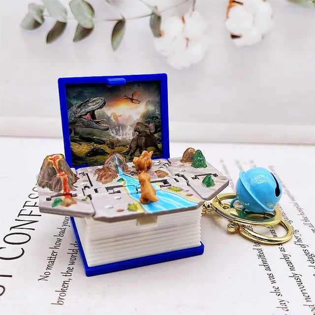 3D Pop-up Fantasy Book Keychain Kids water bottles 8.00 Kids water bottles Dinosaur-Paradise-Blue