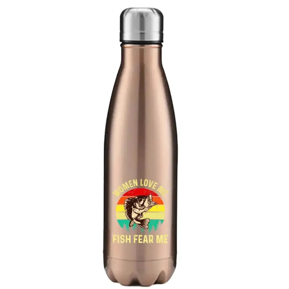 Women Love Me Fish Hate Me 17oz Stainless Water Bottle Kids water bottles 57.65 Kids water bottles Rose-Gold-17oz