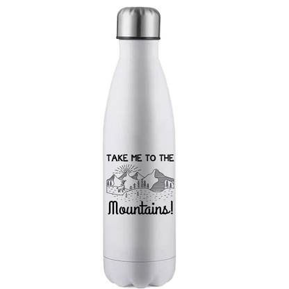 Hiking Take Me To The Mountains Stainless Steel Water Bottle Kids water bottles 55.92 Kids water bottles White-17oz