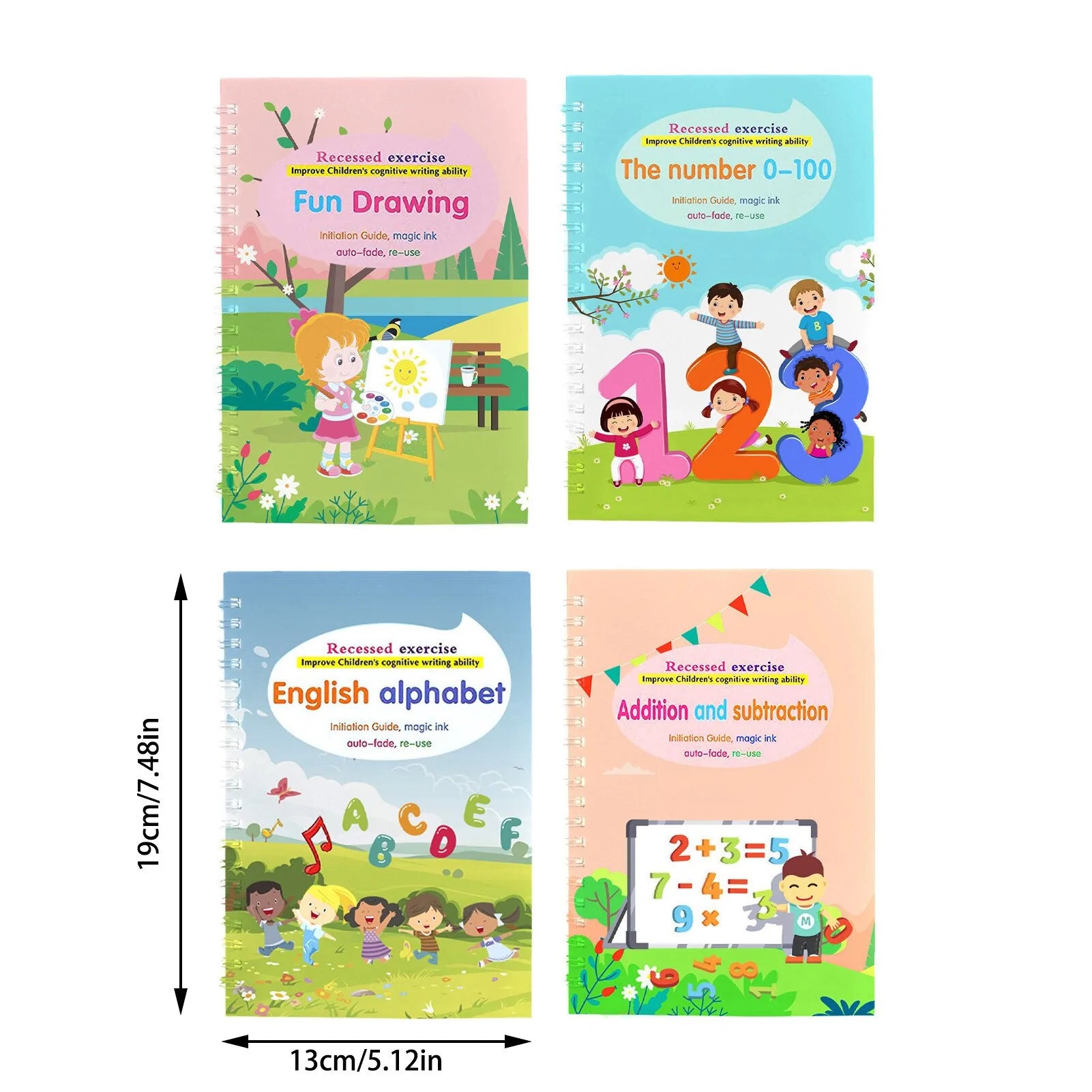 Children's Handwriting Tracing Book Set with Magic Practice Copybook and Pen Kids water bottles  Kids water bottles