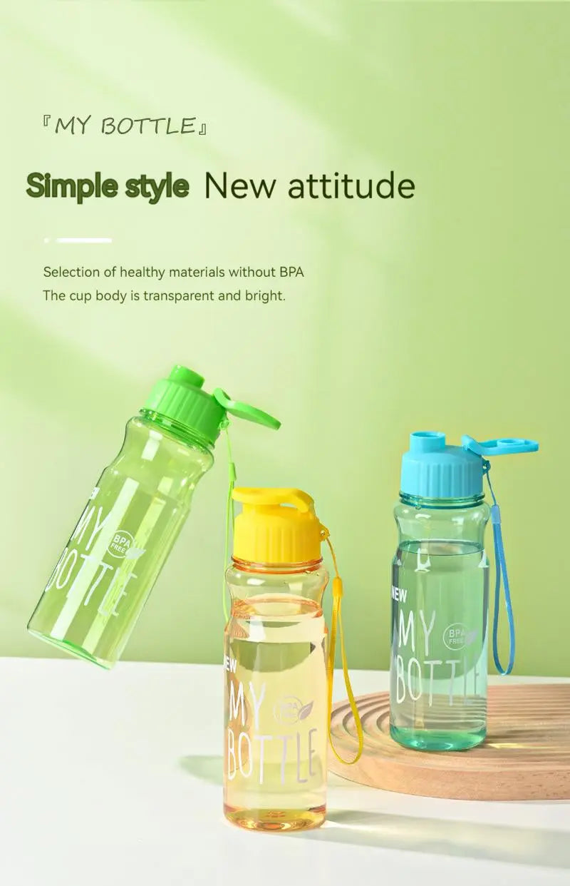 Transparent Water Bottle Drinking 550ML Water Bottle For School Gym Travel - Kids water bottleswater bottle   Transparent Water Bottle Drinking 550ML Water Bottle For School Gym Travel