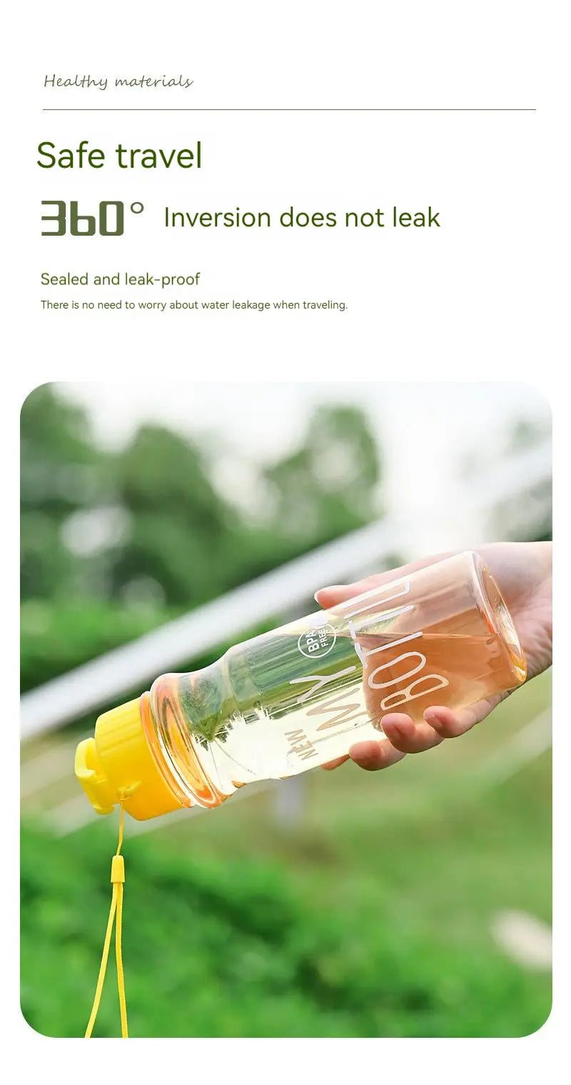 Transparent Water Bottle Drinking 550ML Water Bottle For School Gym Travel - Kids water bottleswater bottle   Transparent Water Bottle Drinking 550ML Water Bottle For School Gym Travel