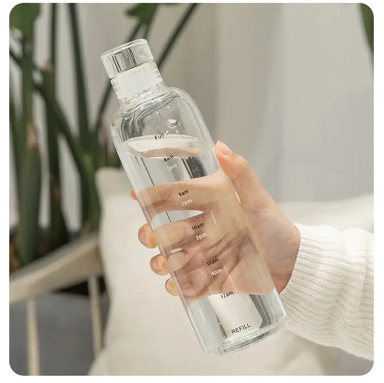 500ml Plastic Water Bottle with Time Marker Creative Large Capacit - Kids water bottleswater bottle   500ml Plastic Water Bottle with Time Marker Creative Large Capacit