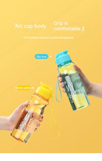 Transparent Water Bottle Drinking 550ML Water Bottle For School Gym Travel - Kids water bottleswater bottle   Transparent Water Bottle Drinking 550ML Water Bottle For School Gym Travel