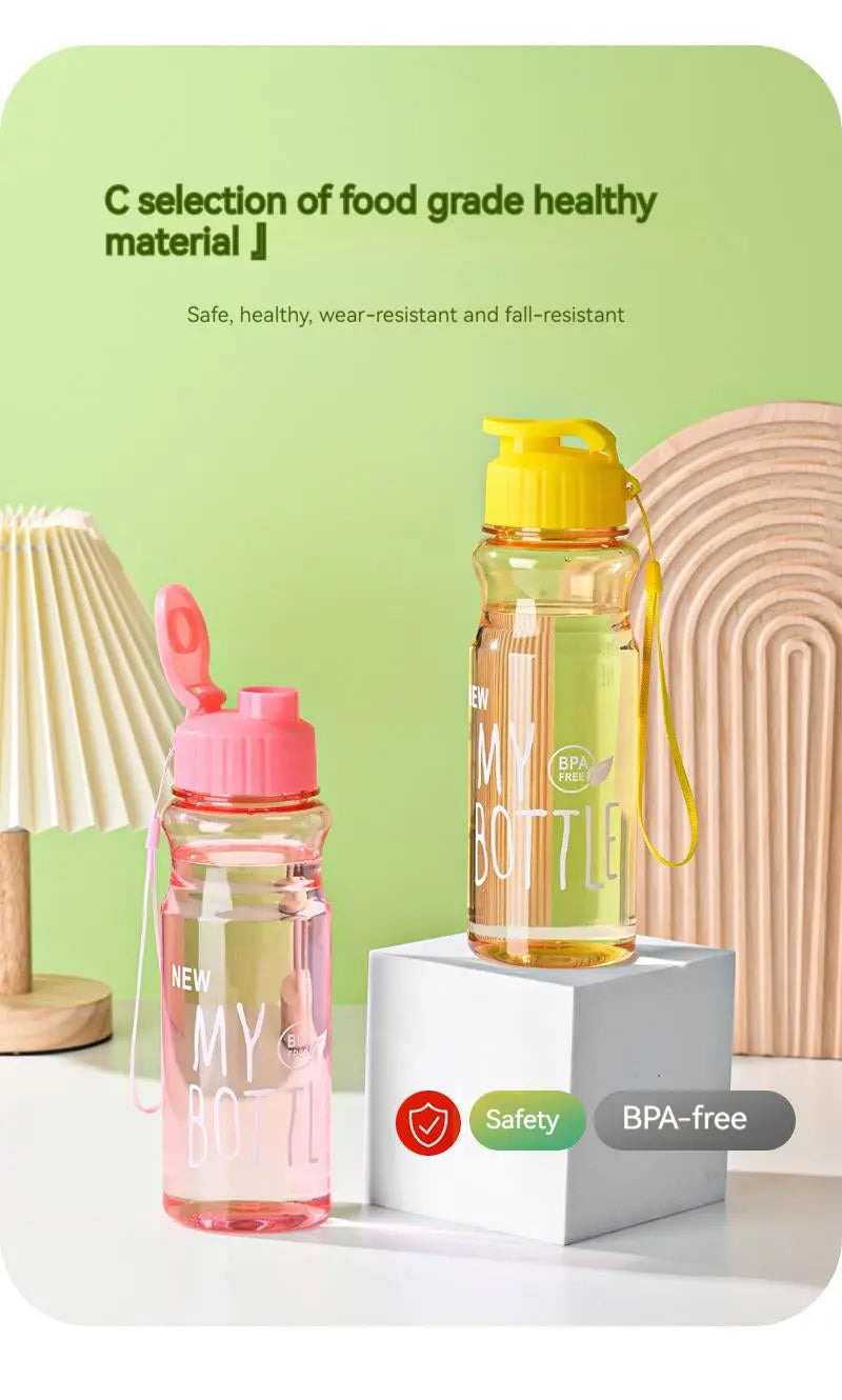 Transparent Water Bottle Drinking 550ML Water Bottle For School Gym Travel - Kids water bottleswater bottle   Transparent Water Bottle Drinking 550ML Water Bottle For School Gym Travel