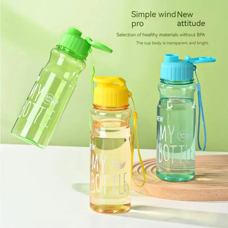 Transparent Water Bottle Drinking 550ML Water Bottle For School Gym Travel - Kids water bottleswater bottle   Transparent Water Bottle Drinking 550ML Water Bottle For School Gym Travel