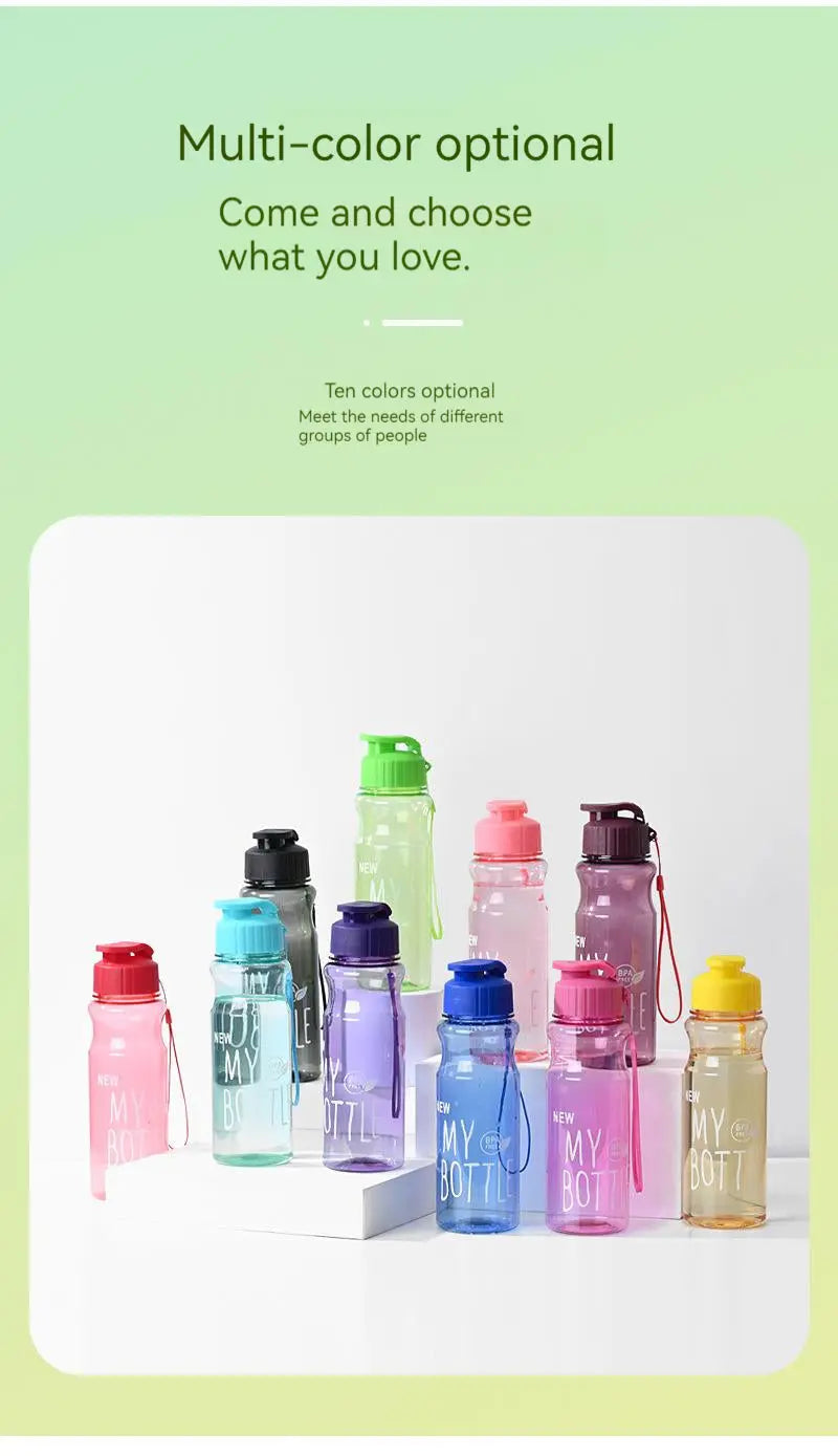 Transparent Water Bottle Drinking 550ML Water Bottle For School Gym Travel - Kids water bottleswater bottle   Transparent Water Bottle Drinking 550ML Water Bottle For School Gym Travel