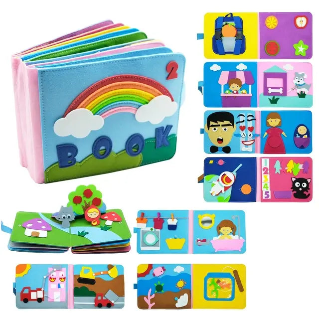 3D Baby Story Cloth Book Kids water bottles 20.00 Kids water bottles Rainbow-Book-1-Piece kids Magic book