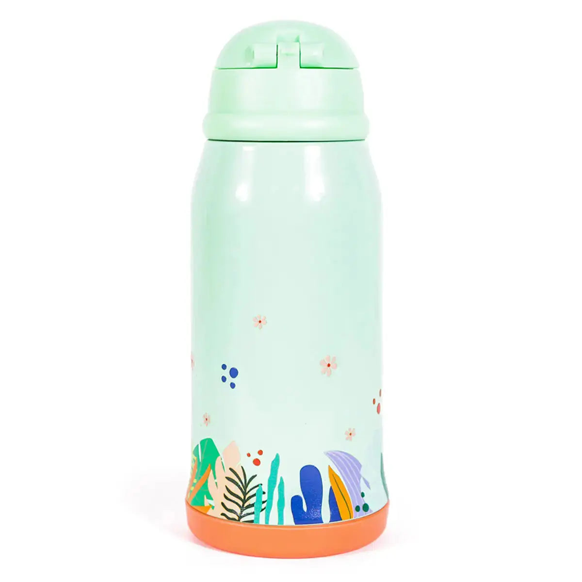 MILK&MOO Steel Kids Water Bottle with Bag Jungle Friends 550ml / 18.5 oz - Kids water bottles 