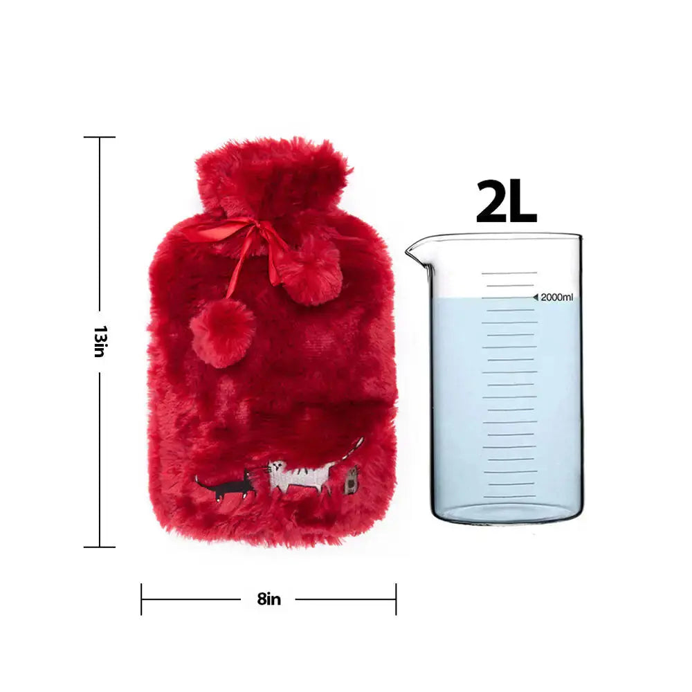 Biggdesign Cats Red Wine Hot Water Bottle - Kids water bottles 