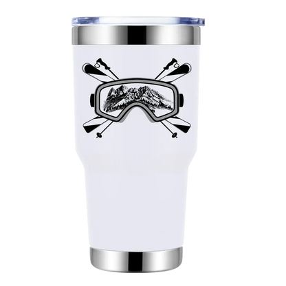 Ski Goggles 30oz Double Wall Stainless Steel Water Tumbler - Kids water bottles 