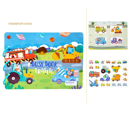 Interactive Quiet Book: Educational Sticker Puzzles Kids water bottles 12.00 Kids water bottles 001