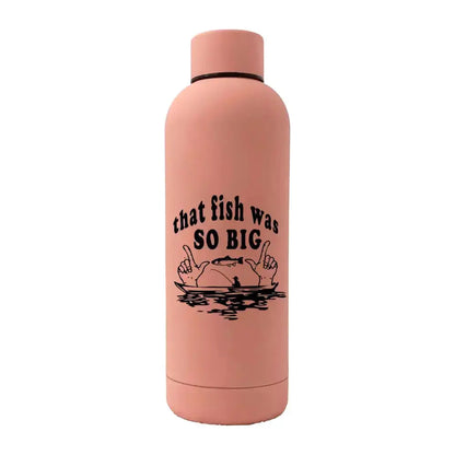 That Fish Was So Big 17oz Stainless Rubberized Water Bottle Kids water bottles 101.05 Kids water bottles Pink