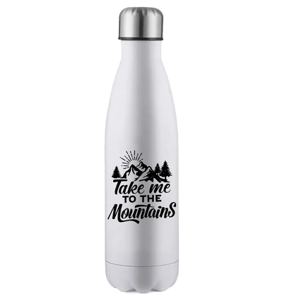 Hiking Take Me To The Mountains Stainless Steel Water Bottle Kids water bottles 55.92 Kids water bottles White-17oz