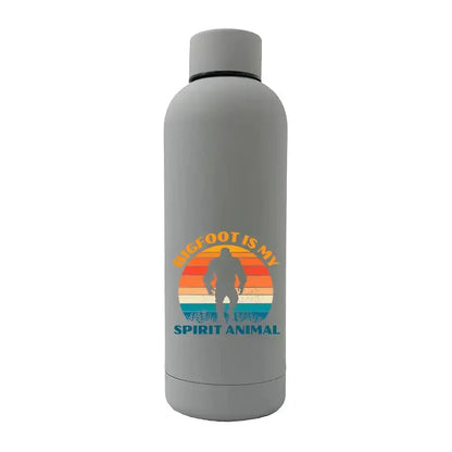 Bigfoot Is My Spirit Animal 17oz Stainless Rubberized Water Bottle - Kids water bottles 