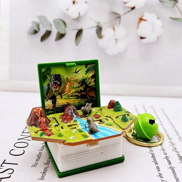 3D Pop-up Fantasy Book Keychain Kids water bottles 8.00 Kids water bottles Dinosaur-Paradise-Green