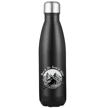 Born To Ski Forced To Work 17oz Stainless Water Bottle - Kids water bottles 