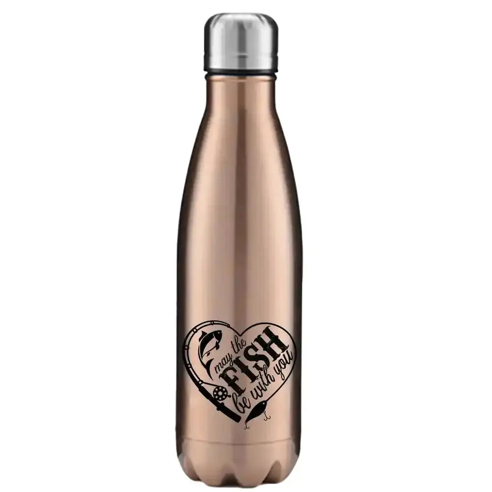 May The Fish Be With You 17oz Stainless Water Bottle Kids water bottles 57.65 Kids water bottles Rose-Gold-17oz