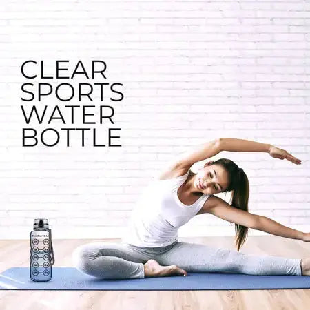 50 oz Clear Sports Water Bottle - High Capacity Hydration - Kids water bottles 