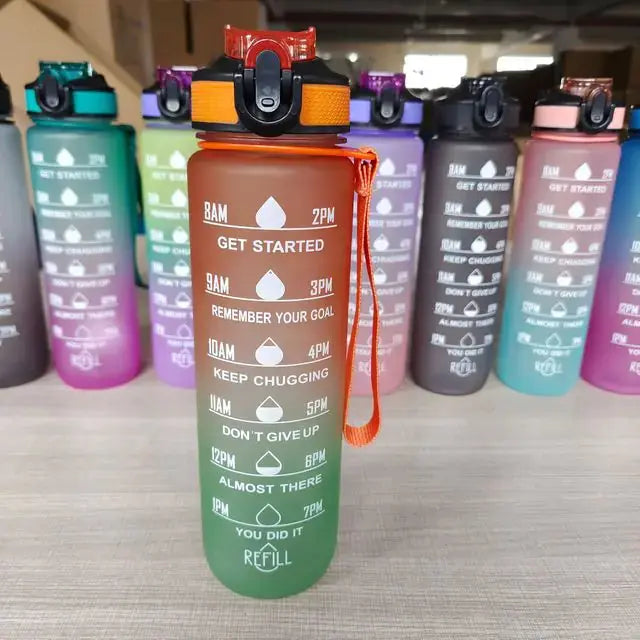 1 Liter Water Bottle Motivational Sport Water Bottle Leakproof - Kids water bottles 