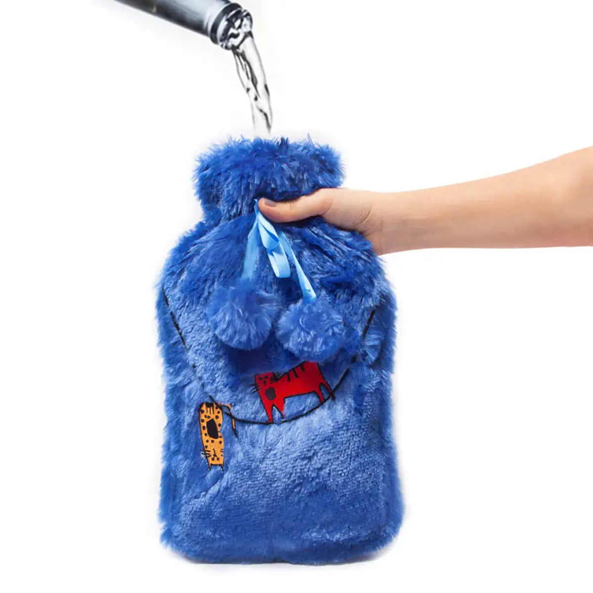 Biggdesign Cats Blue Hot Water Bottle - Kids water bottles 