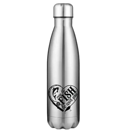 May The Fish Be With You 17oz Stainless Water Bottle Kids water bottles 57.65 Kids water bottles Silver-17oz