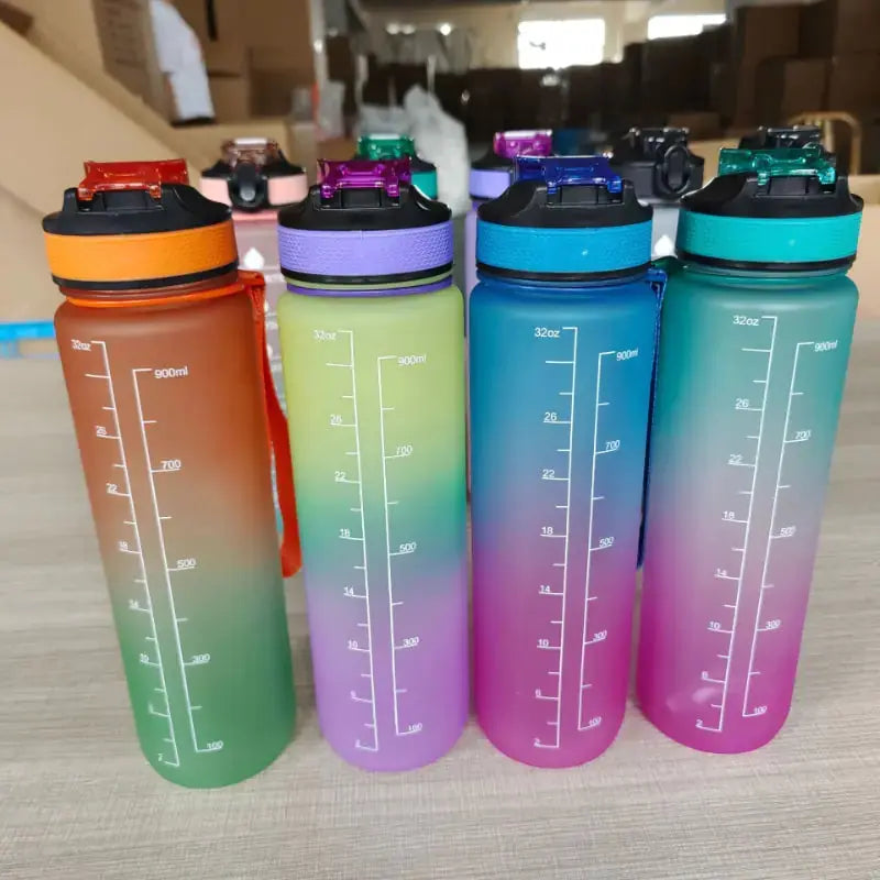 1 Liter Water Bottle Motivational Sport Water Bottle Leakproof - Kids water bottles 