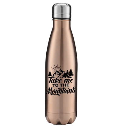 Hiking Take Me To The Mountains Stainless Steel Water Bottle Kids water bottles 55.92 Kids water bottles Rose-Gold-17oz