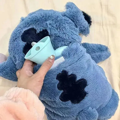 Stitch Winter Plush Hot Water Bottle - Kids water bottles 