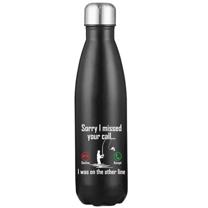 I Was On Another Line v2 17oz Stainless Water Bottle Kids water bottles 57.65 Kids water bottles Black-17oz