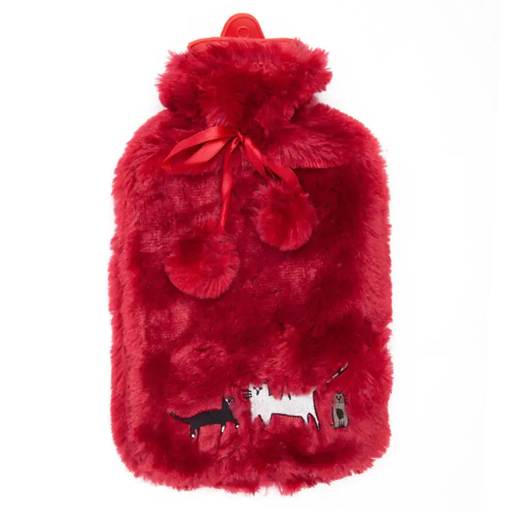 Biggdesign Cats Red Wine Hot Water Bottle - Kids water bottles 