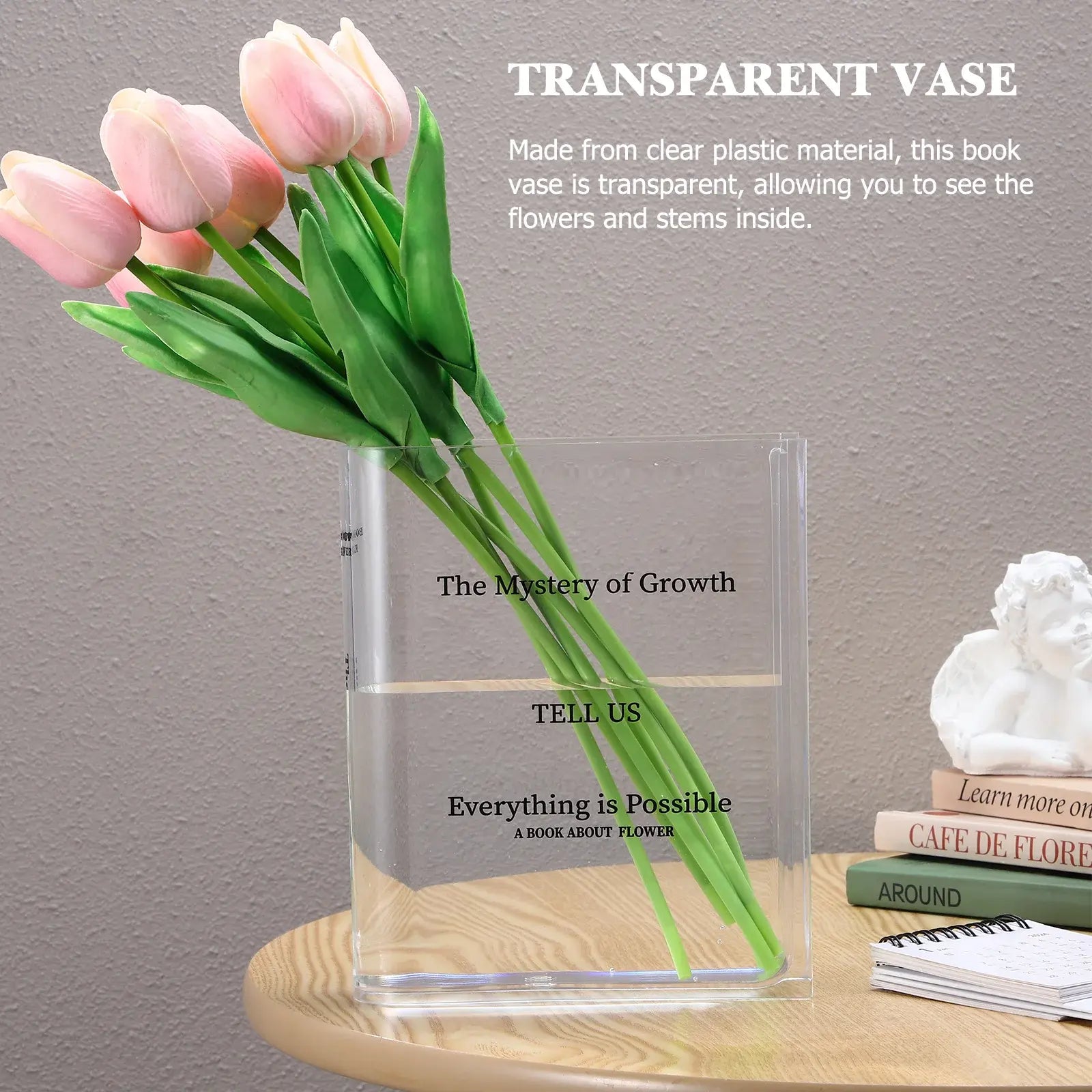 Transparent Book Vase Kids water bottles  Kids water bottles  kids Magic book