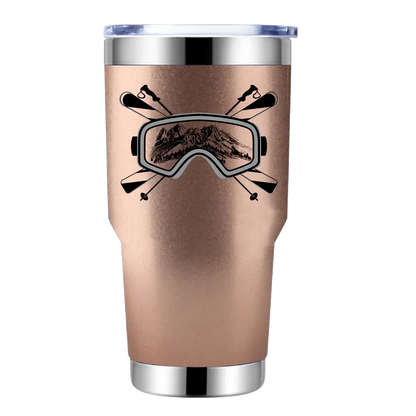 Ski Goggles 30oz Double Wall Stainless Steel Water Tumbler - Kids water bottles 