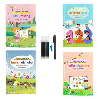 Children's Handwriting Tracing Book Set with Magic Practice Copybook and Pen Kids water bottles  Kids water bottles