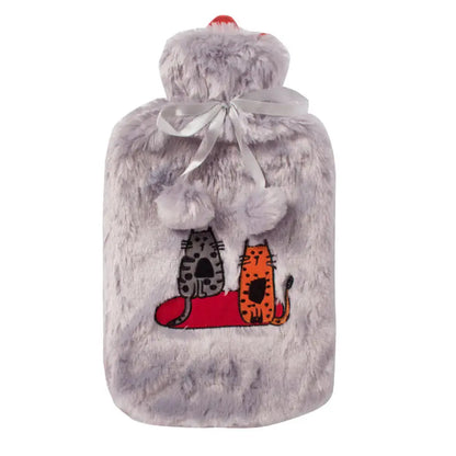 Biggdesign Cats Gray Hot Water Bottle - Kids water bottles 